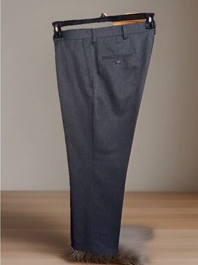 Kenneth Cole Reaction Men's Charcoal Textured Dress Pants-38x30-EUC